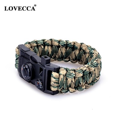 MF-01 Tactical Parachute 550 Paracord MILITARY braided Survival Buckle Cuff Bracelet Black NEW